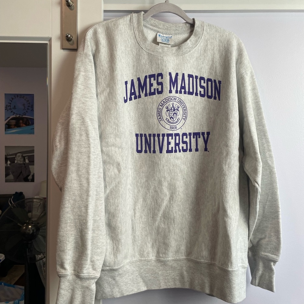 JMU champion reverse weave crew neck